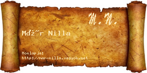 Már Nilla névjegykártya